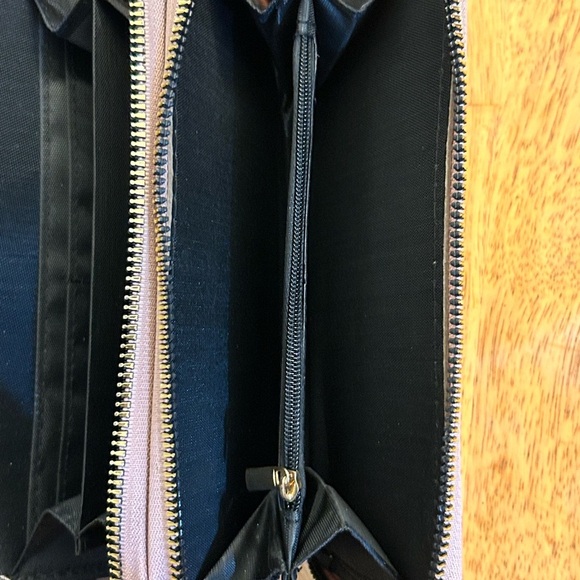 Mudd Double Zipper Sided Light Pink Wristlet with Decorative Cutouts - Picture 8 of 10